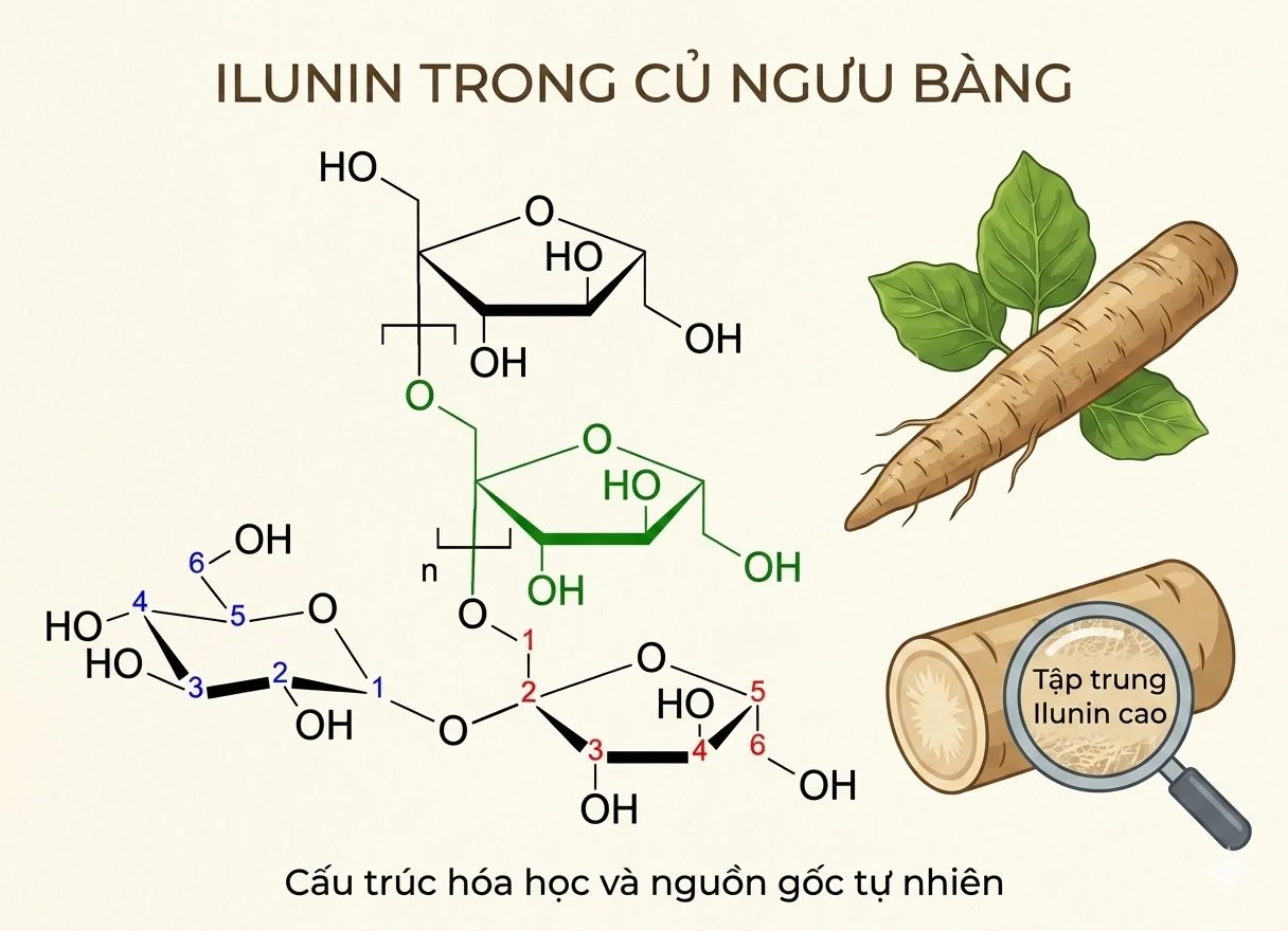 Inulin trong củ ngưu bàng là gì? Hàm lượng, lợi ích và cách bổ sung hiệu quả
