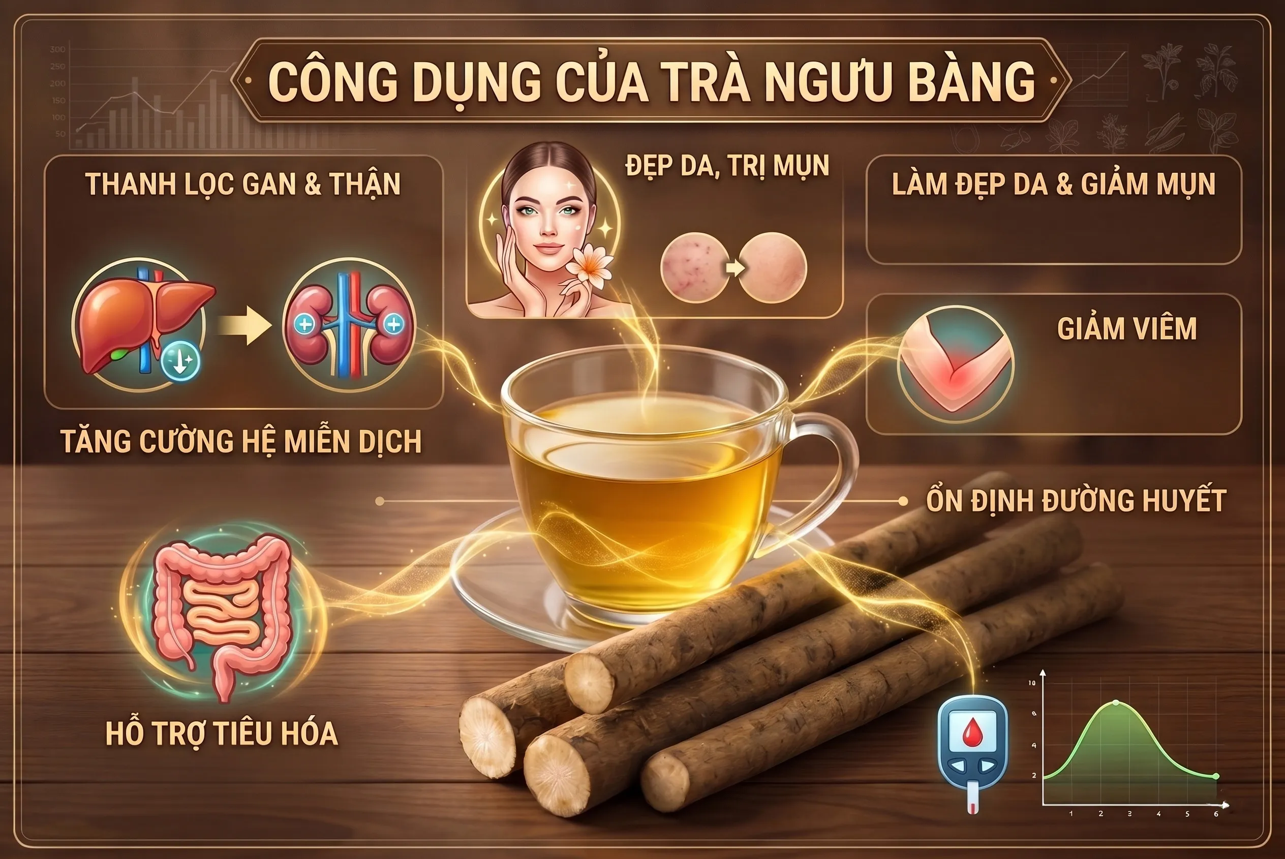 Trà Ngưu Bàng Có Tác Dụng Gì? Cách Pha Đúng Và 6 Lưu Ý Khi Uống