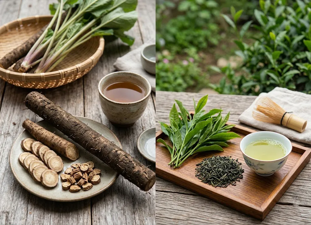 Ngưu bàng vs trà xanh: loại nào nên uống thay nước mỗi ngày? So sánh toàn diện