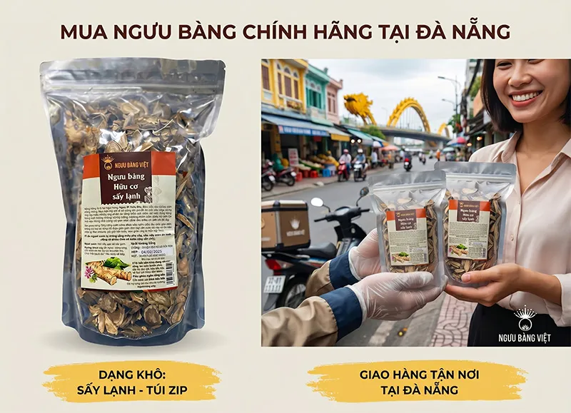 Mua ngưu bàng hữu cơ tại Đà Nẵng giao hàng COD tận nơi