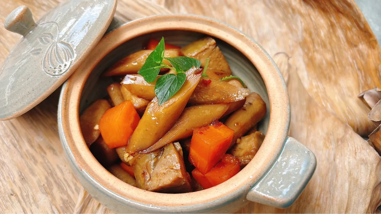 Ngưu bàng kho mặn đậm đà ăn cơm thơm ngon để được nhiều ngày