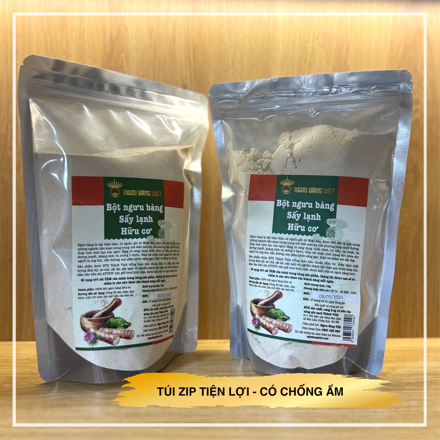 bột ngưu bàng hữu cơ Ngưu Bàng Việt thêm vào sinh tố cháo bánh